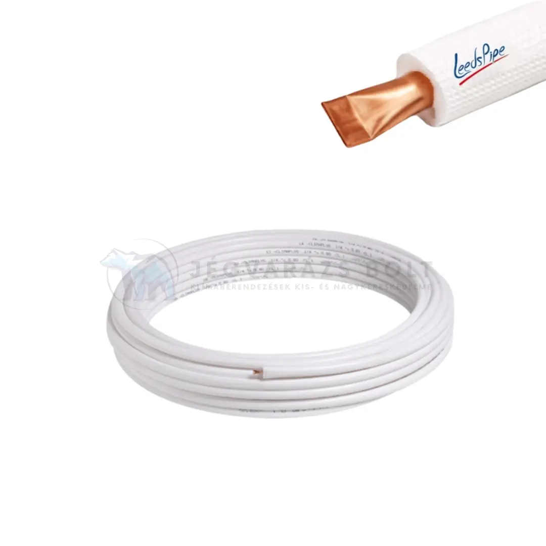 RÉZCSŐ 6x1mm SZIGETELT (LEEDS PIPE), 25 m/tekercs 1/4"