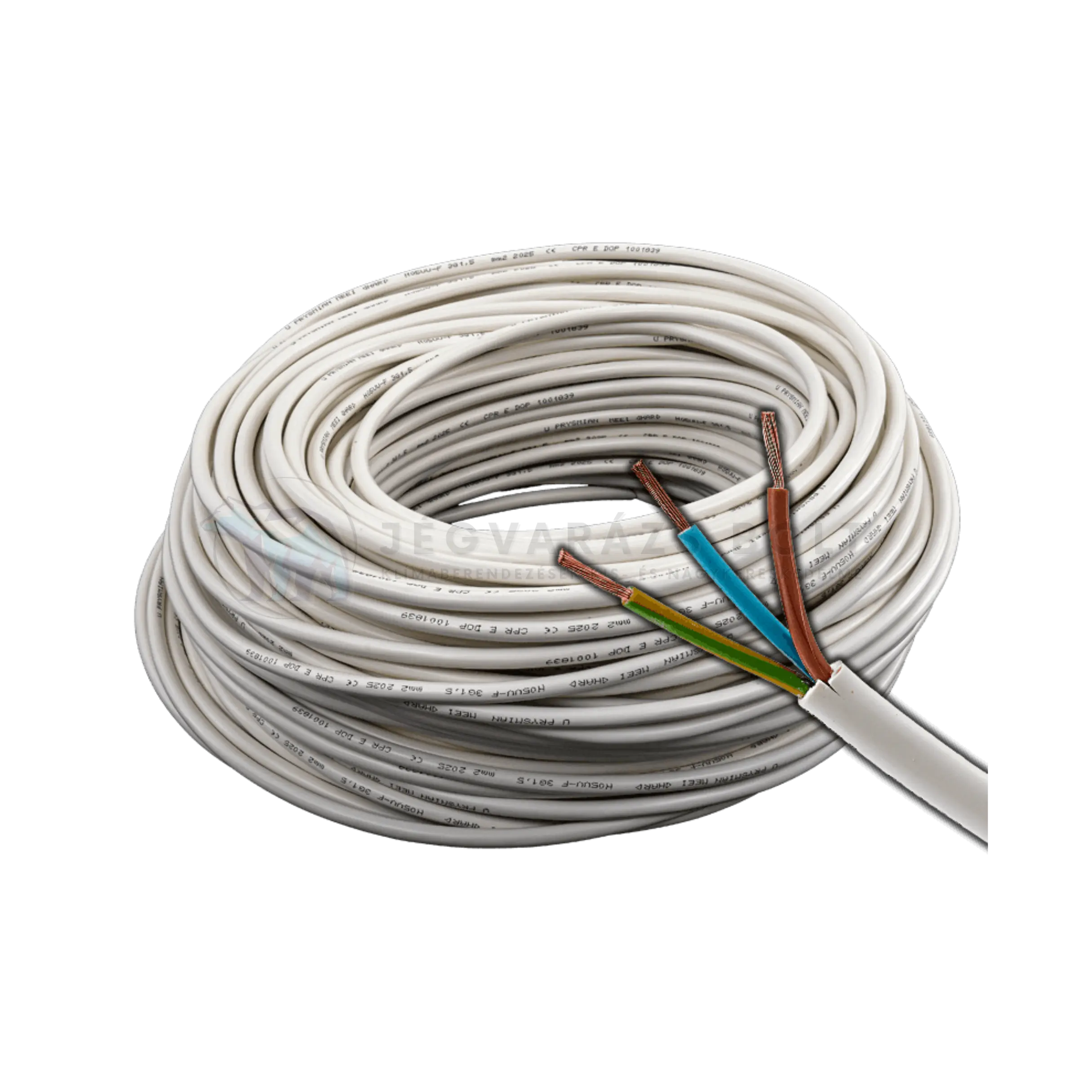 3X2,5MM2 MT VEZETÉK (H05VV-F, FEHÉR)