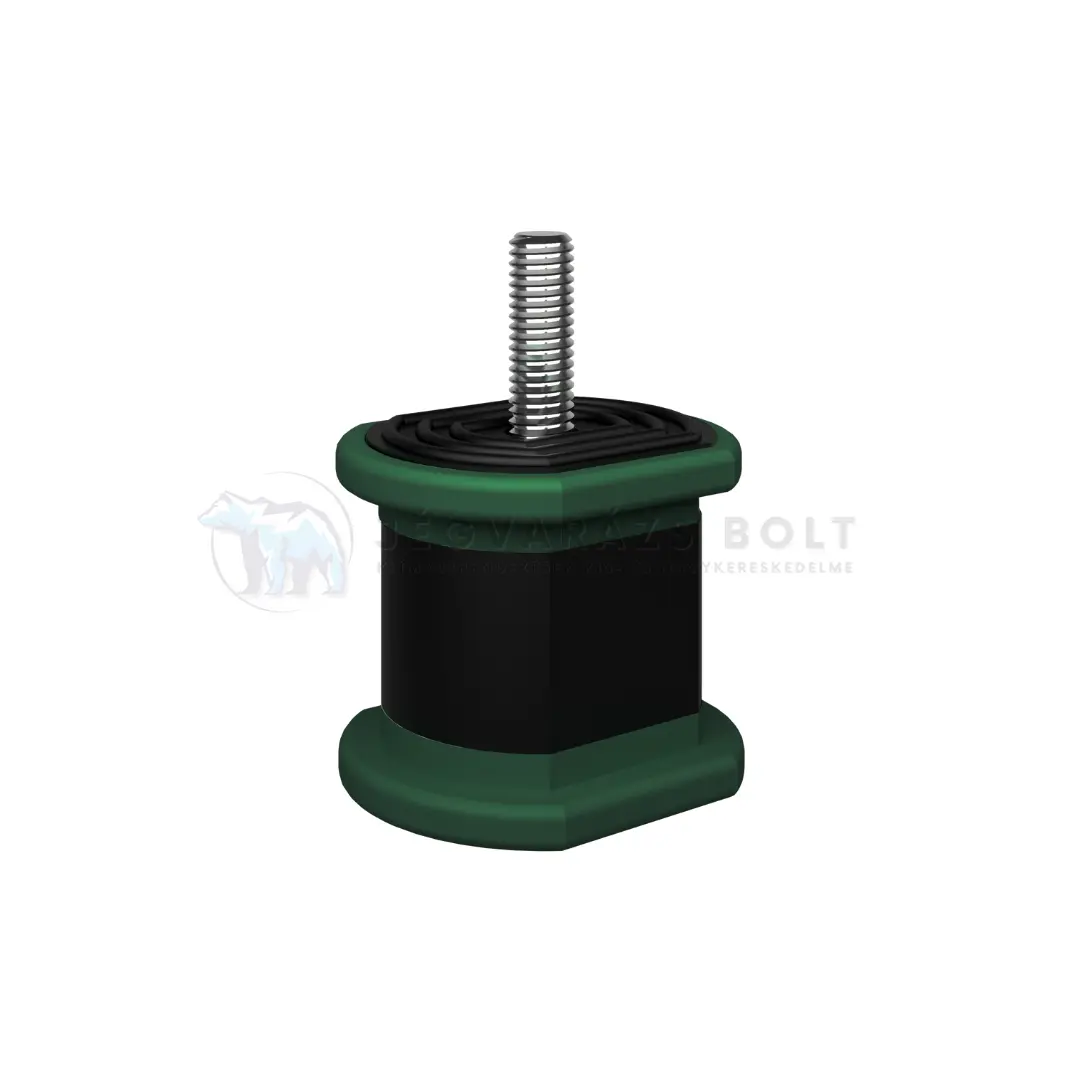 REZGÉSCSILLAPÍTÓ RUGÓS GUMIBAK TACCO (ZÖLD) 100KG