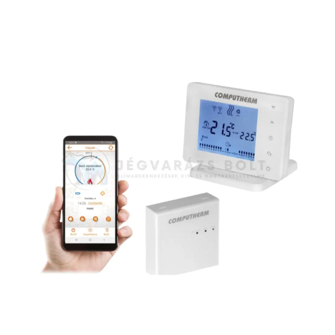 SZOBATERMOSZTÁT E400RF WIFI VEZETÉK NÉLKÜLI ÉRINTŐGOMBOS VEZÉRLŐVEL