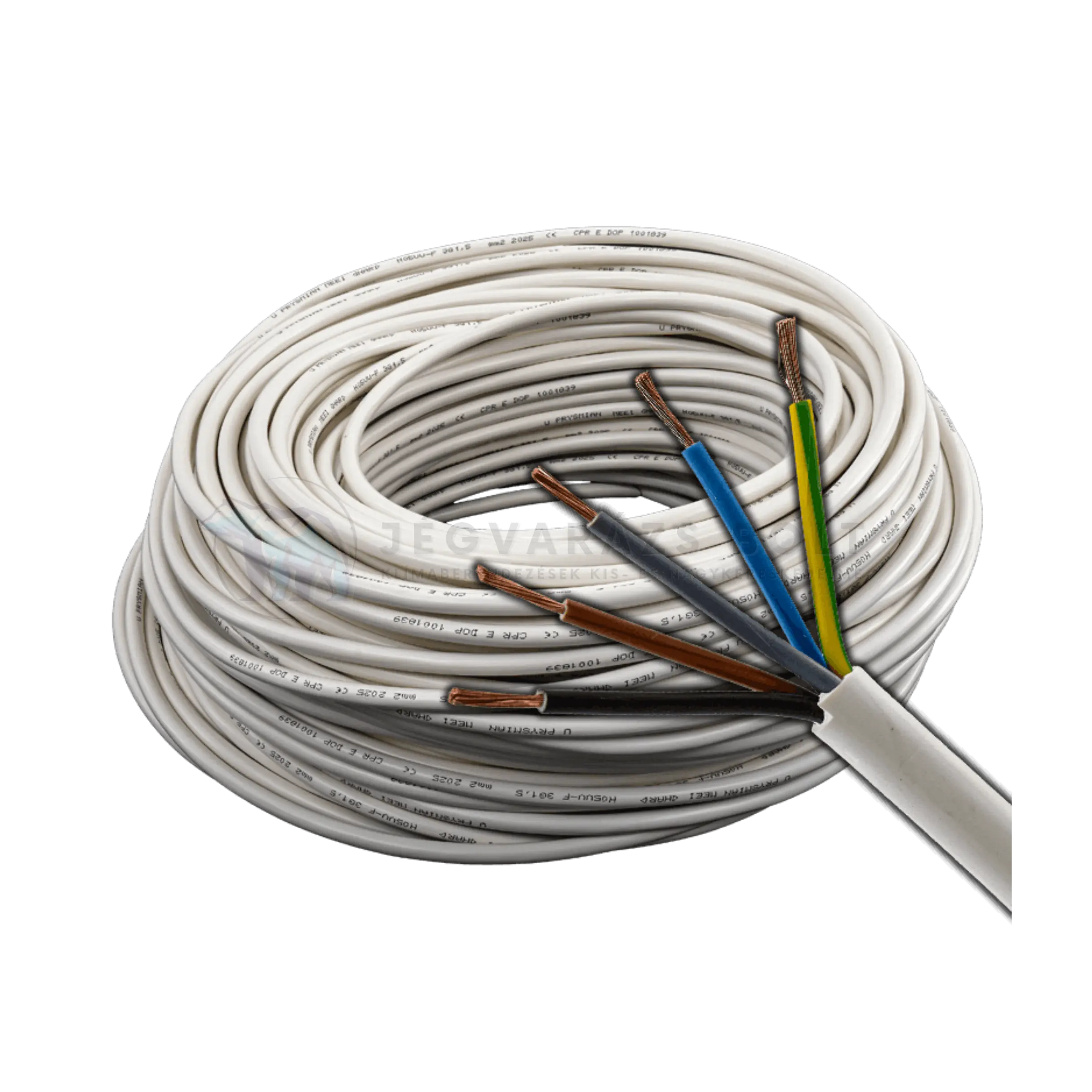 5X1,5MM2 MT VEZETÉK (H05VV-F, FEHÉR)
