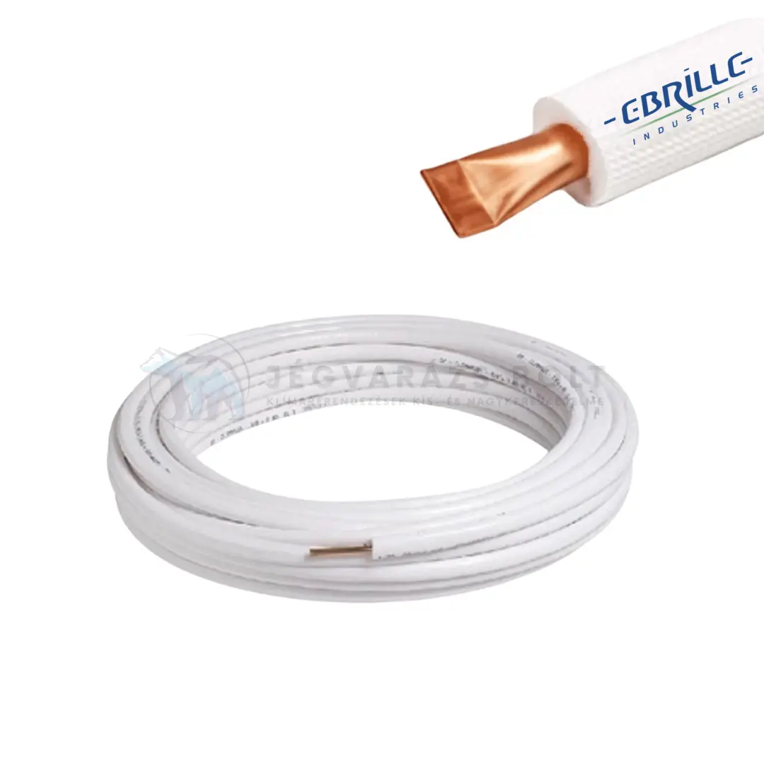 RÉZCSŐ 6x1mm SZIGETELT (EBRILLE), 25 m/tekercs 1/4"